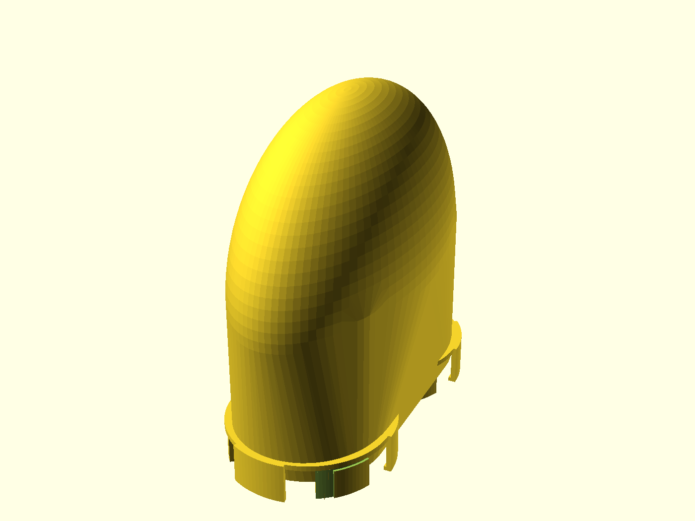 Three-quarter view of the node
