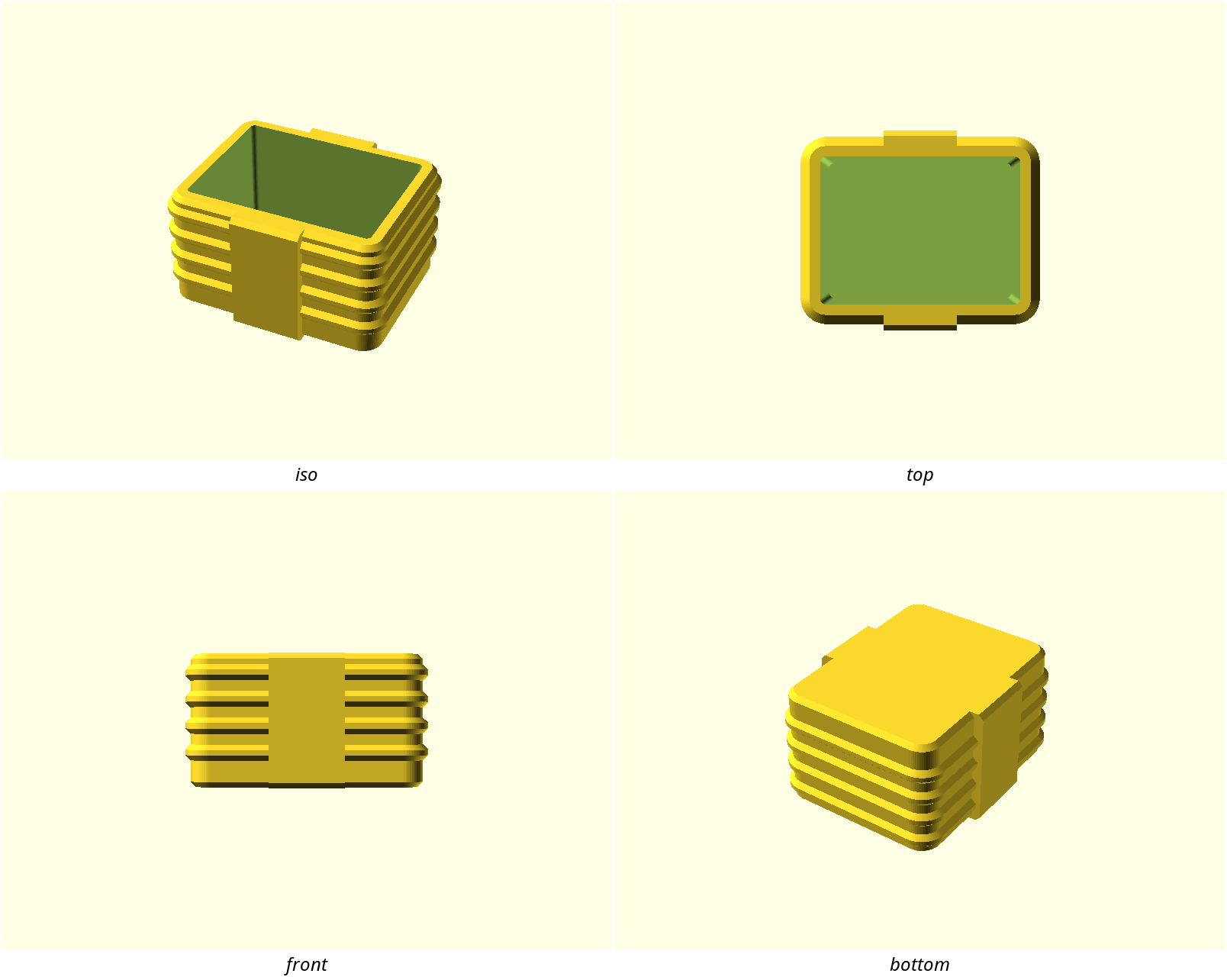 The style's swatch: a small ribbed housing